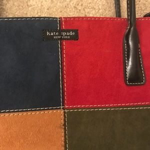 Vintage 90’s Kate Spade checkered suede handbag